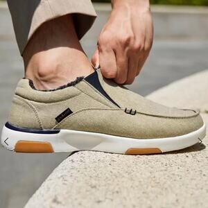 OrthoComfoot Loafer Boat Shoes Men's Size EU 41 US 8 Tan Arch Support Comfort